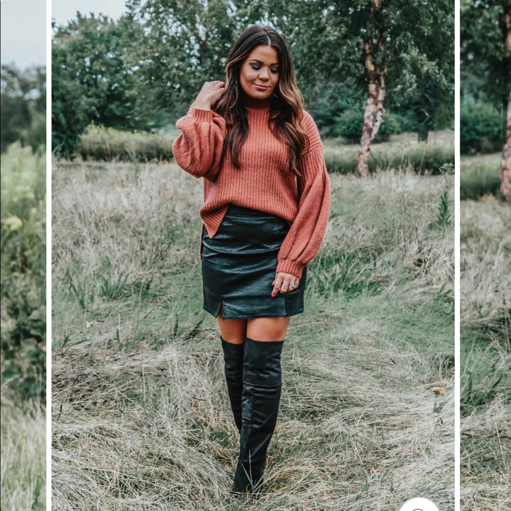 Black Leather Mini Skirt